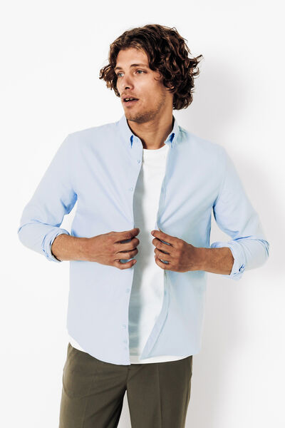 Chemise oxford en coton unie