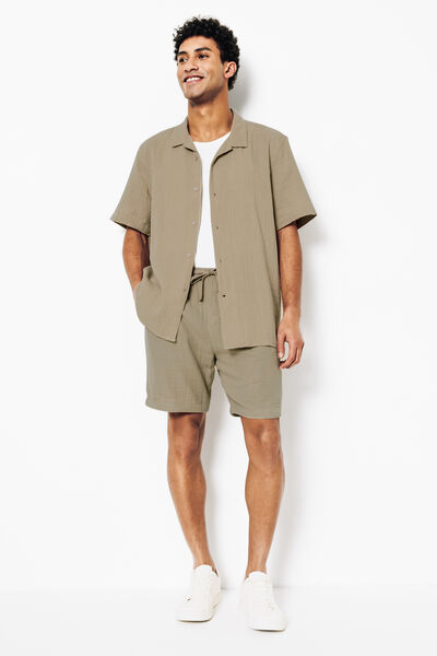 Chemisette en gaze de coton col requin