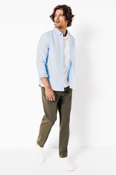 Chemise oxford en coton unie