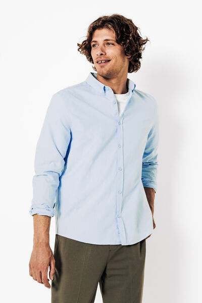 Chemise oxford en coton unie